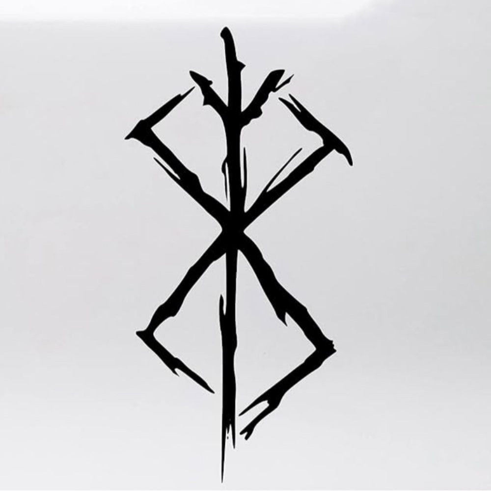 Berserker Rune~ Runic Symbol Norse Viking Animal Warrior Shapeshifter Steel Stud - Picture 3 of 6